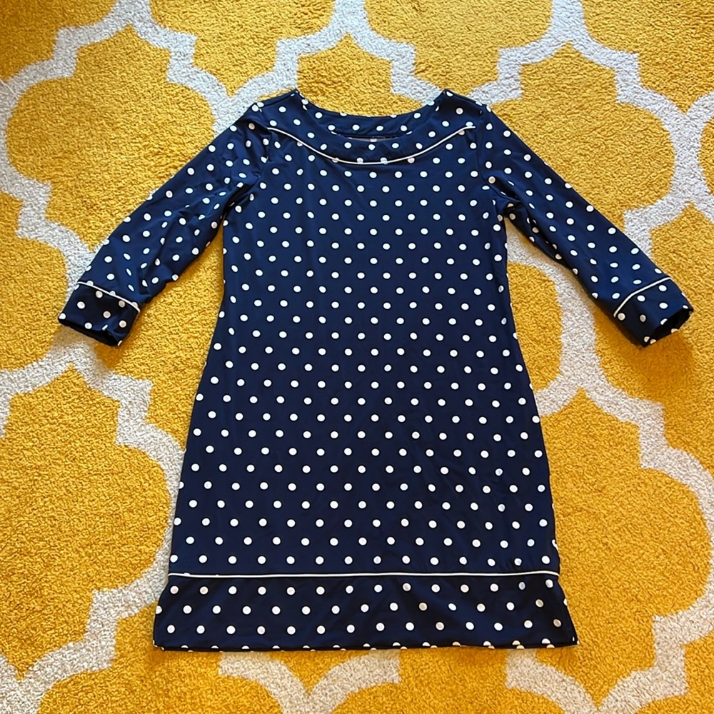 Land’s End nave polka dot dress